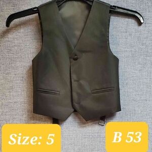 Boys Vest | Size:  5 | Color:  Black | RRR Apparel